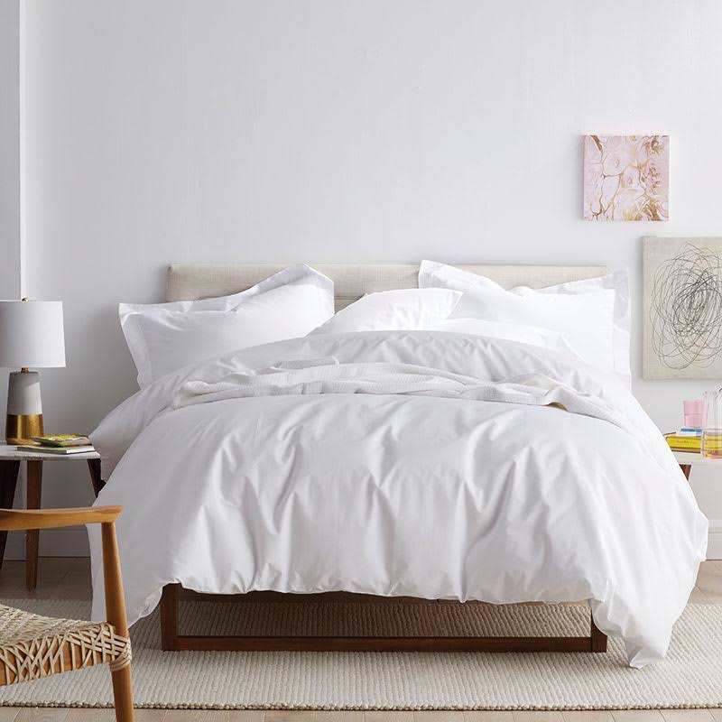 Teal Cotton Percale Twin Duvet Cover I9806