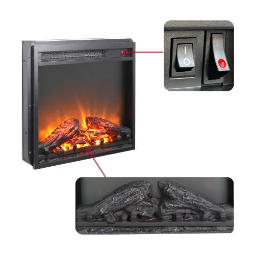 Electric Fireplace Insert with Ultra Thin Heater O7041