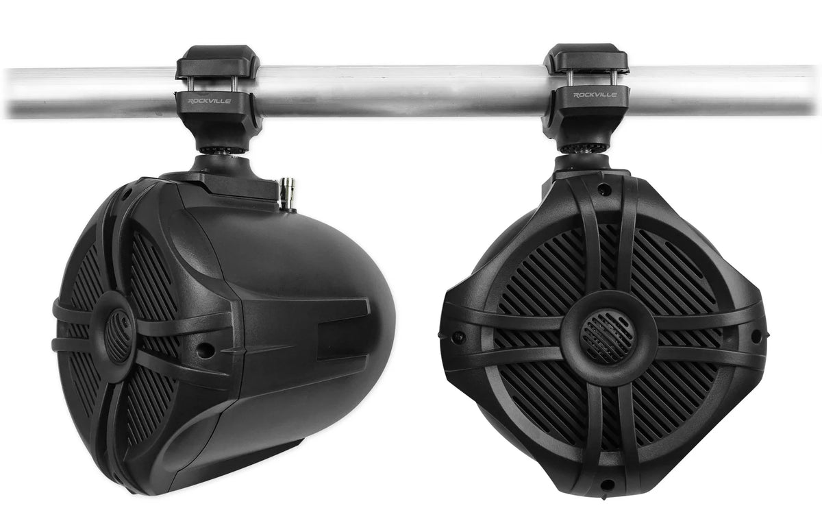Black 6.5" 250w Marine Wakeboard Tower Speakers W755258