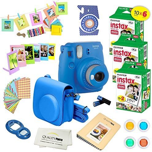 Instant Camera ICE Blue with 60 Pack Instant Films O8675