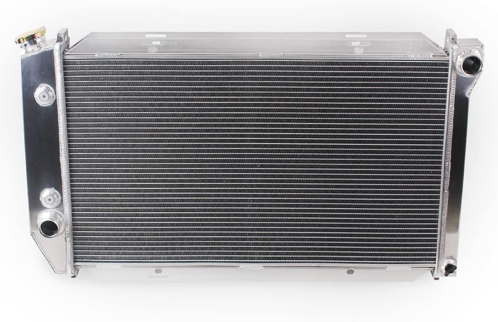 3 Rows Aluminum Cooling Radiator With Fan Shroud 2X12 Inches Dia. for Jeep CJ Chevy Engine K8665