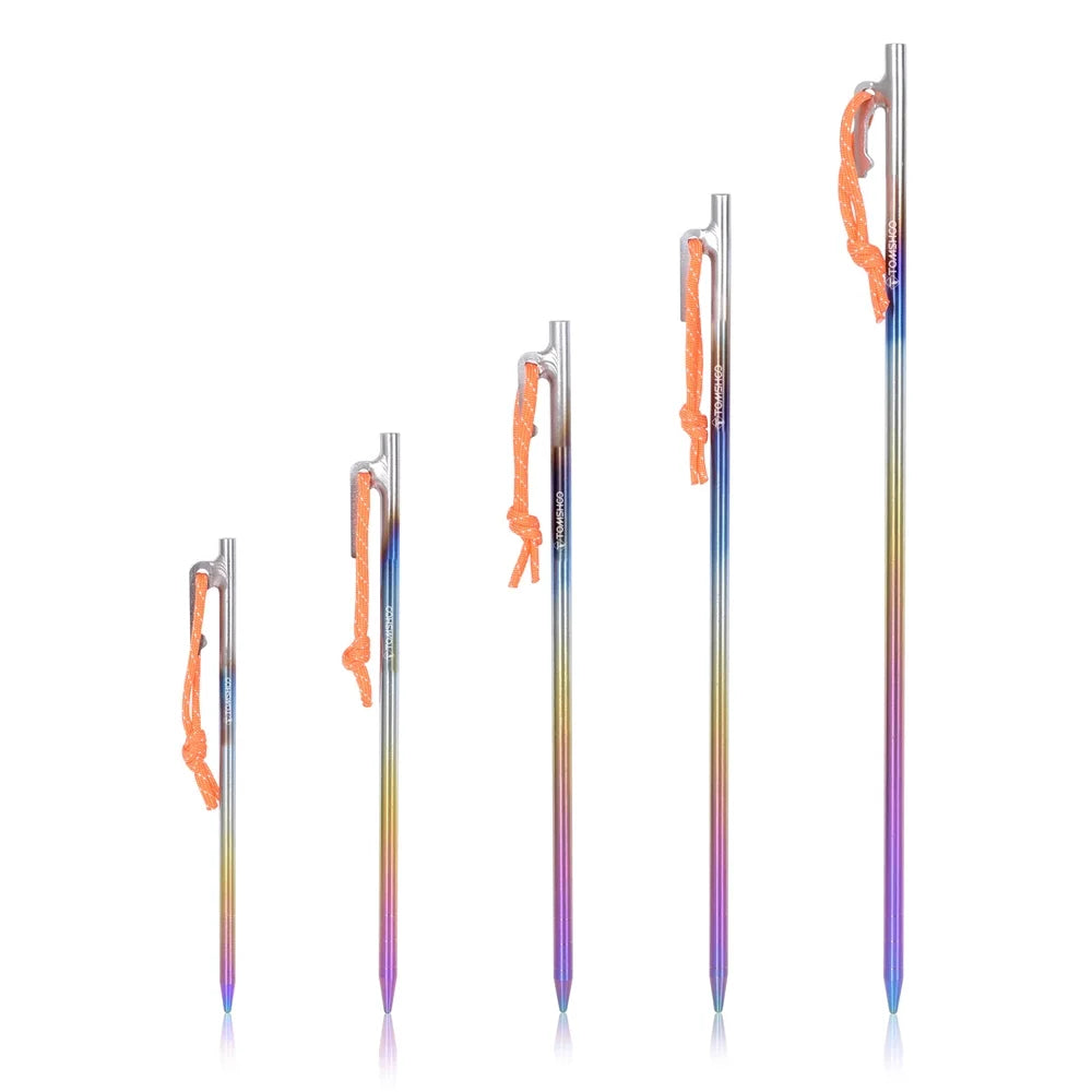 Titanium Tent Stakes 6pcs Ultralight with Reflective Loop (30cm) G821678