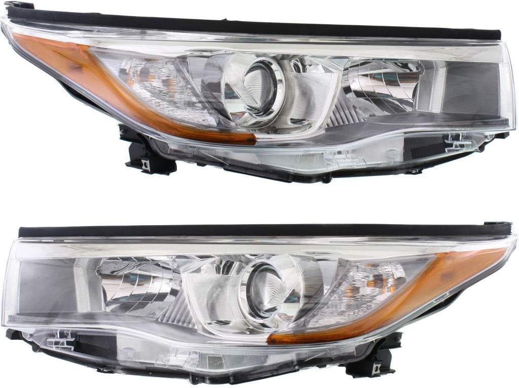 Chrome Headlight Assembly Pair with Bulbs F269526