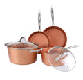 Hammered Copper Nonstick Cookware Set D586433