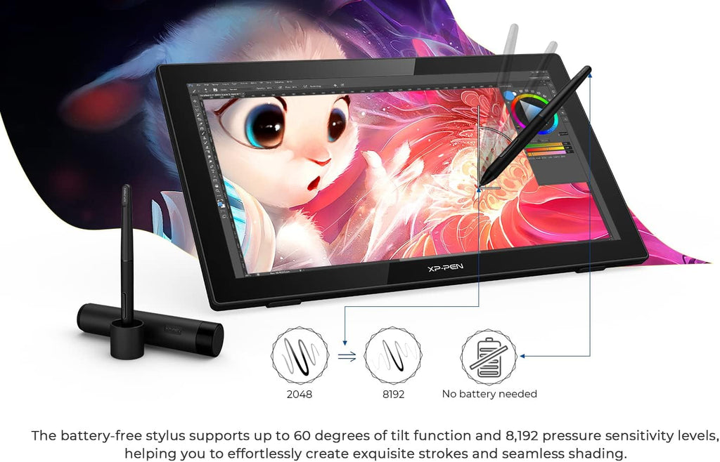 21.5in Drawing Monitor with Screen Digital Graphics Tablet Q7055