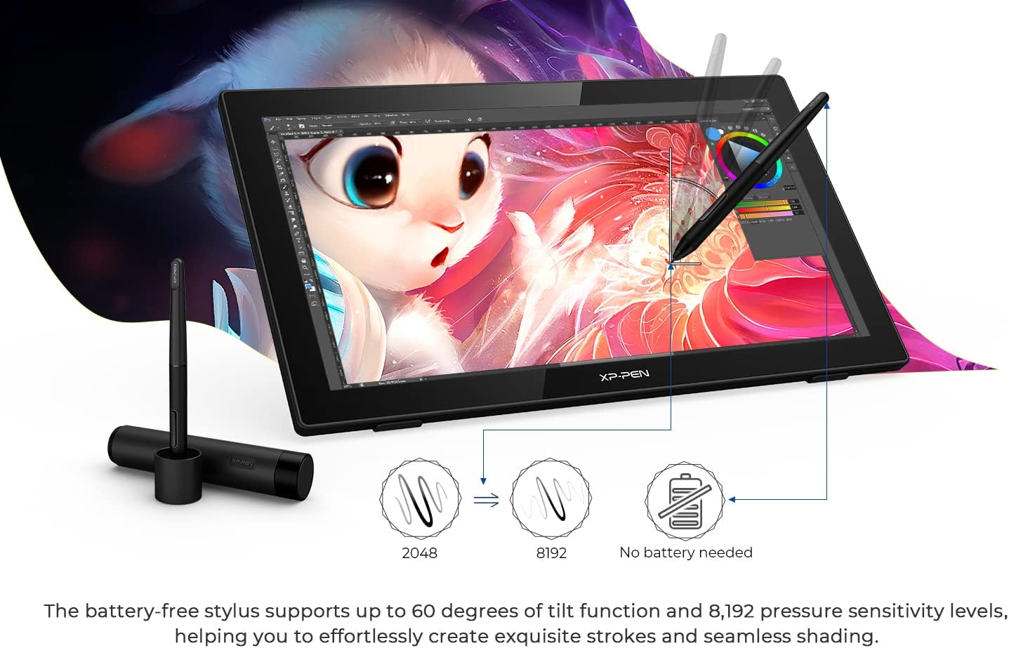 21.5in Drawing Monitor with Screen Digital Graphics Tablet Q7055