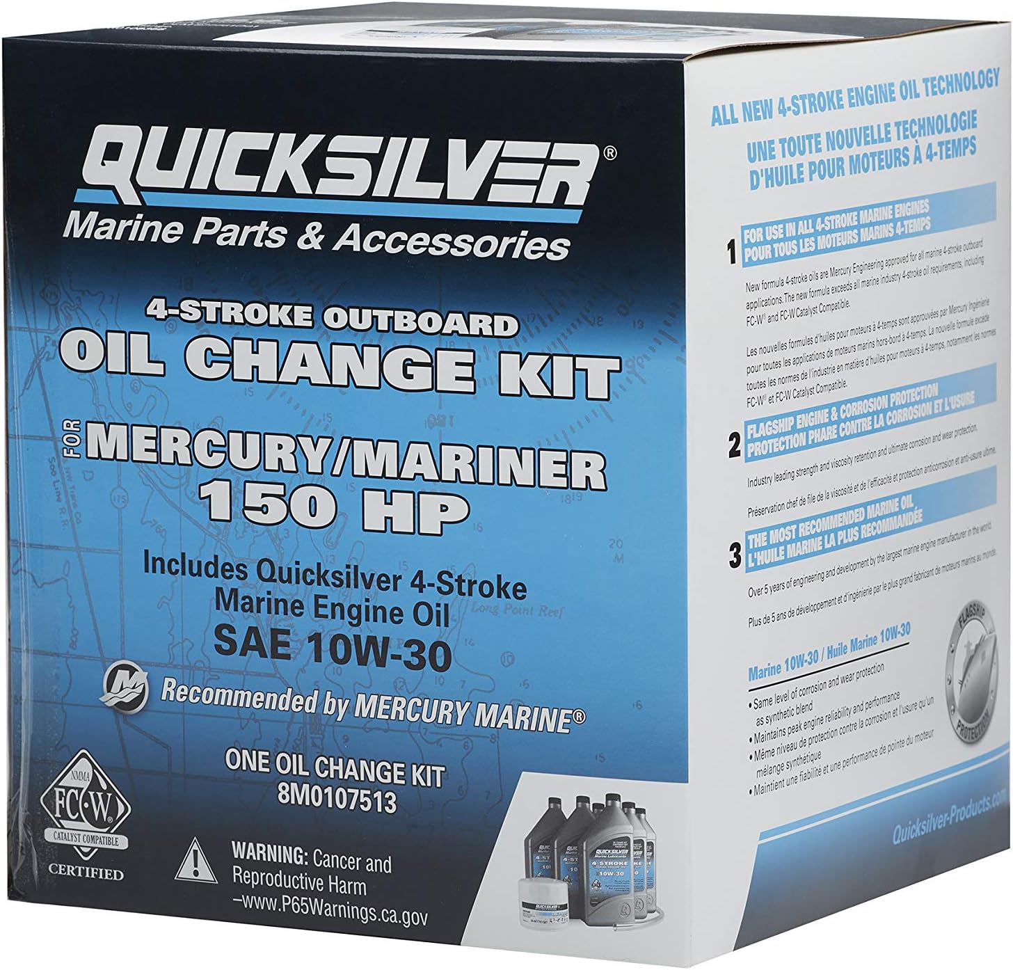 Marine Engine Oil Change Kit for Mercury/Mariner 150 HP Engines Pack of 2 E842043