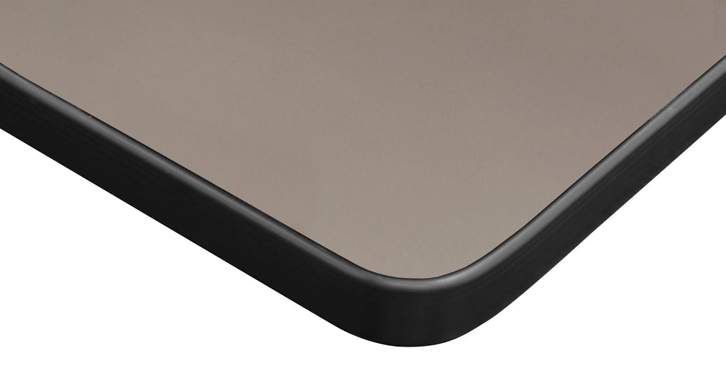 72x22 Height Adjustable Classroom Table - Grey & 2 Stack Chairs - Navy Blue R381724
