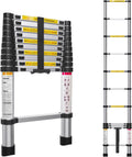 10.5ft Aluminum Telescoping Ladder with Hook J968312