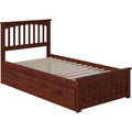 Walnut Twin Extra Long Bed with Trundle Y49579