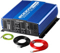 2000W Continuous 4000W Peak Power Inverter 3 AC Outlets 12V to 110V Car Converter with USB Port K590909