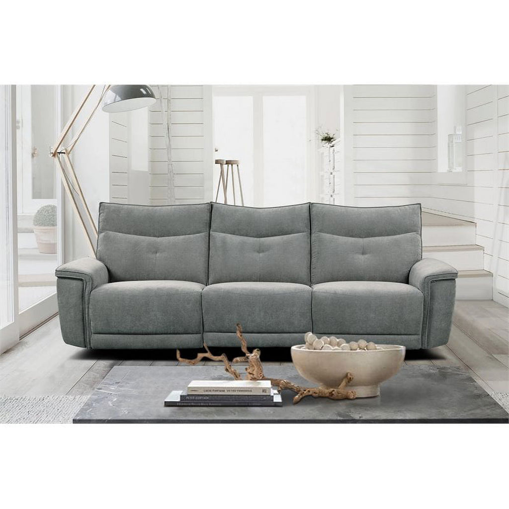 3-Piece Wood & Fabric Sofa in Dark Gray K7809