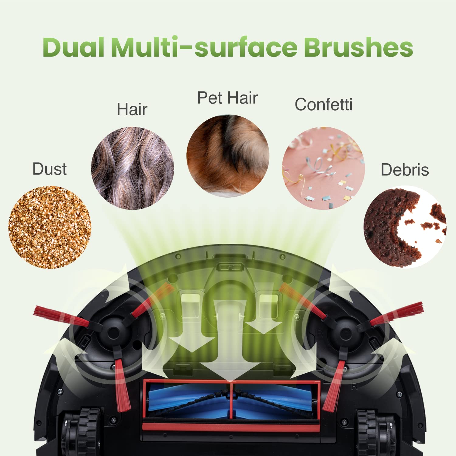 Robot Vacuum Cleaner with Gyro Navigation, 2600mAh, Black Y3103