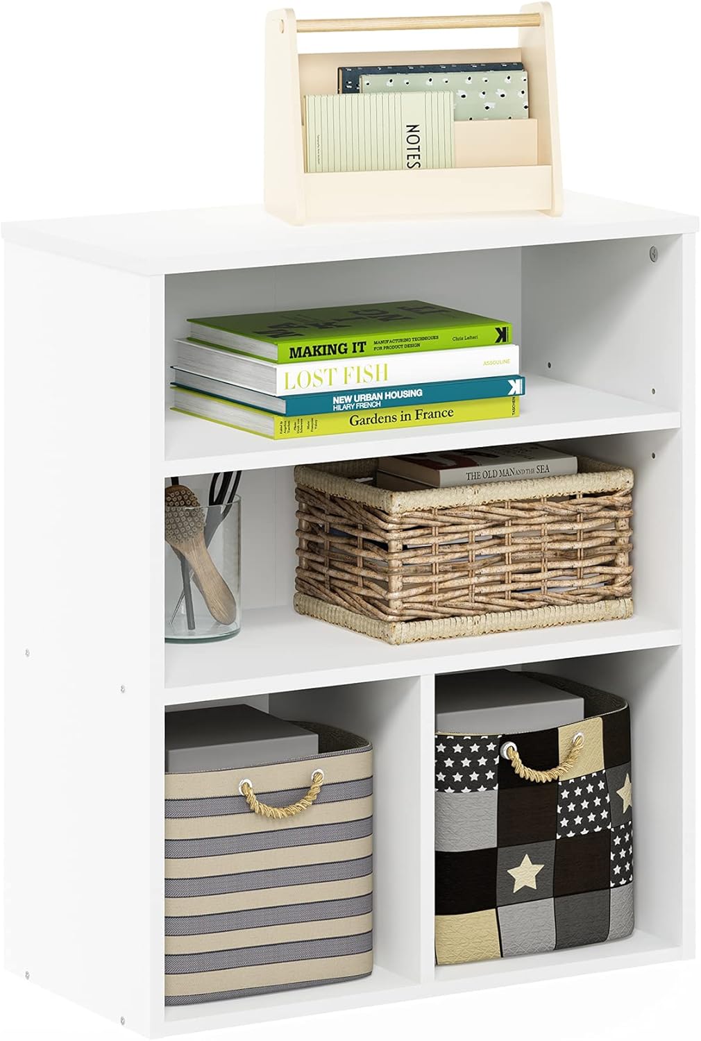 3 Tier White Bookcase R797645