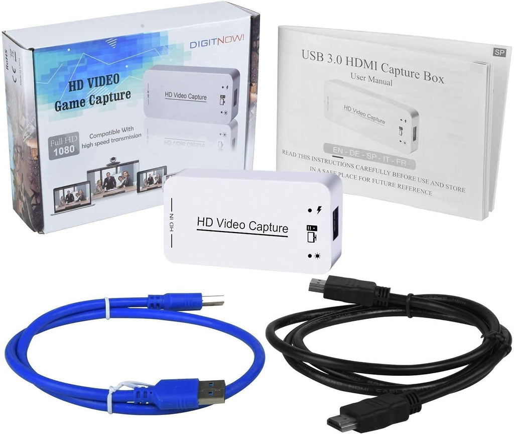 USB Capture HDMI Video Card, HDMI to USB Dongle Full HD 1080P Video Game Grabber Converter H105