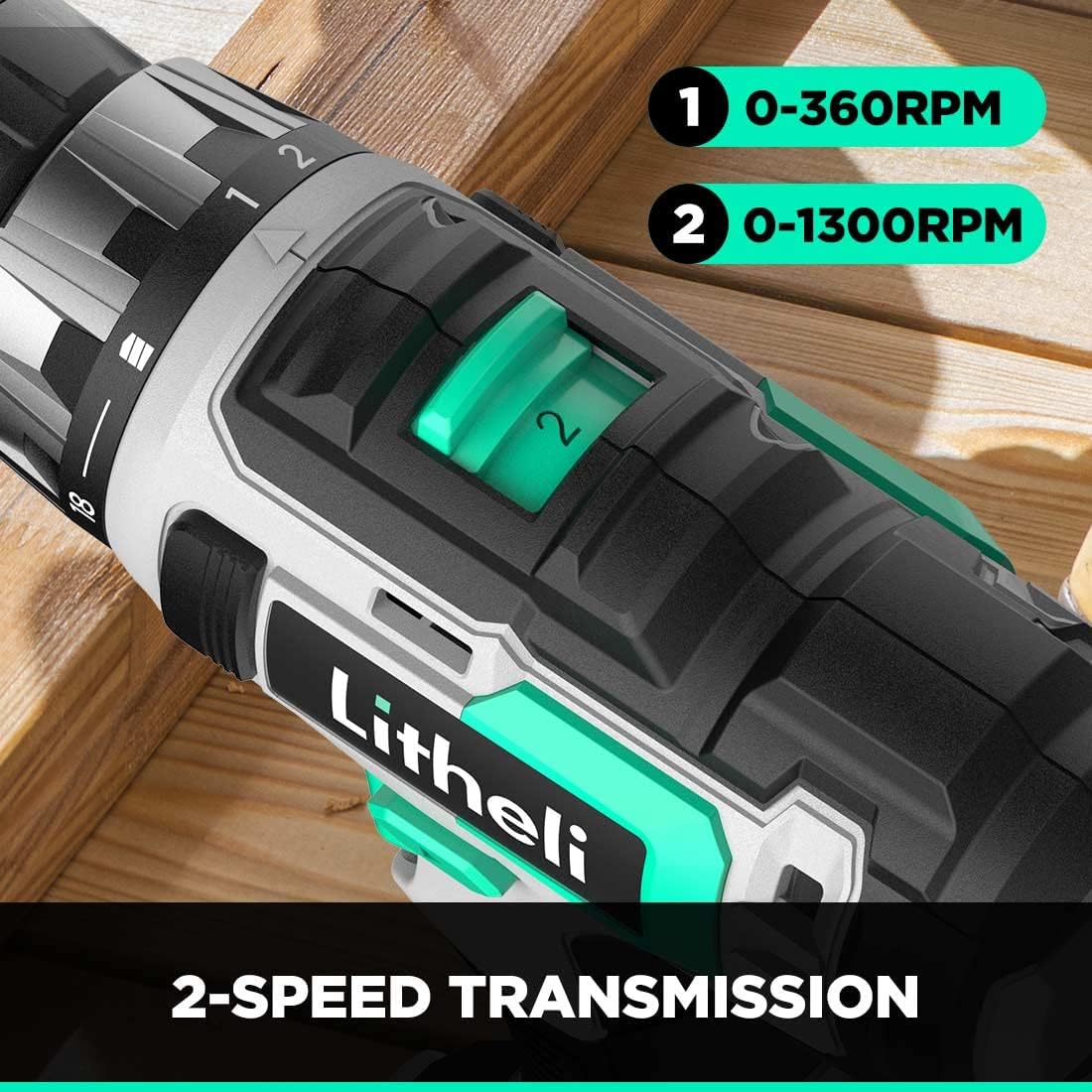 Cordless Drill Driver 20V with 2.0 Ah Battery & 1 Hour Fast Charger Pack of 2 L4061