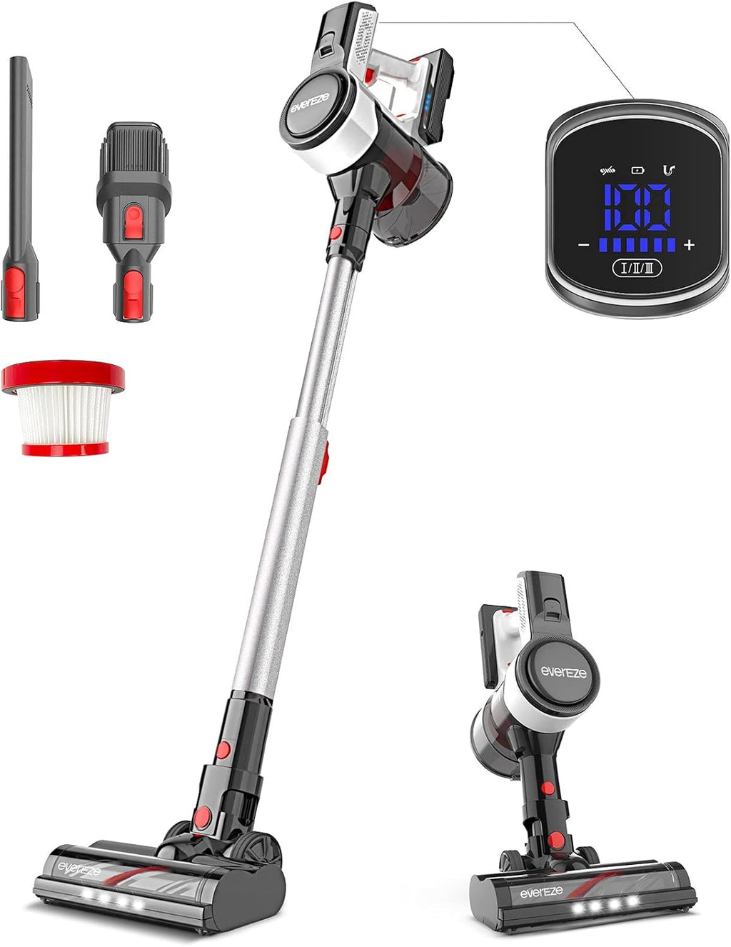 Cordless Stick Vacuum Cleaner with 250W 25kPa Suction 50Mins Runtime N95835