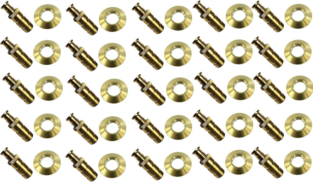 Brass Pool Cover Anchors for Inground Pools with Beauty Collar - 25 Pack U48739