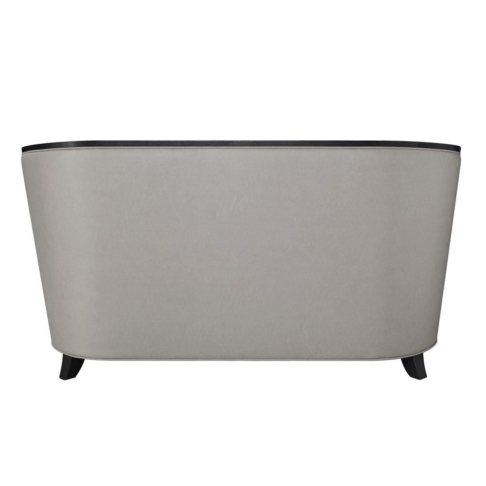 Beige Fabric Loveseat with 2 Pillows N8658