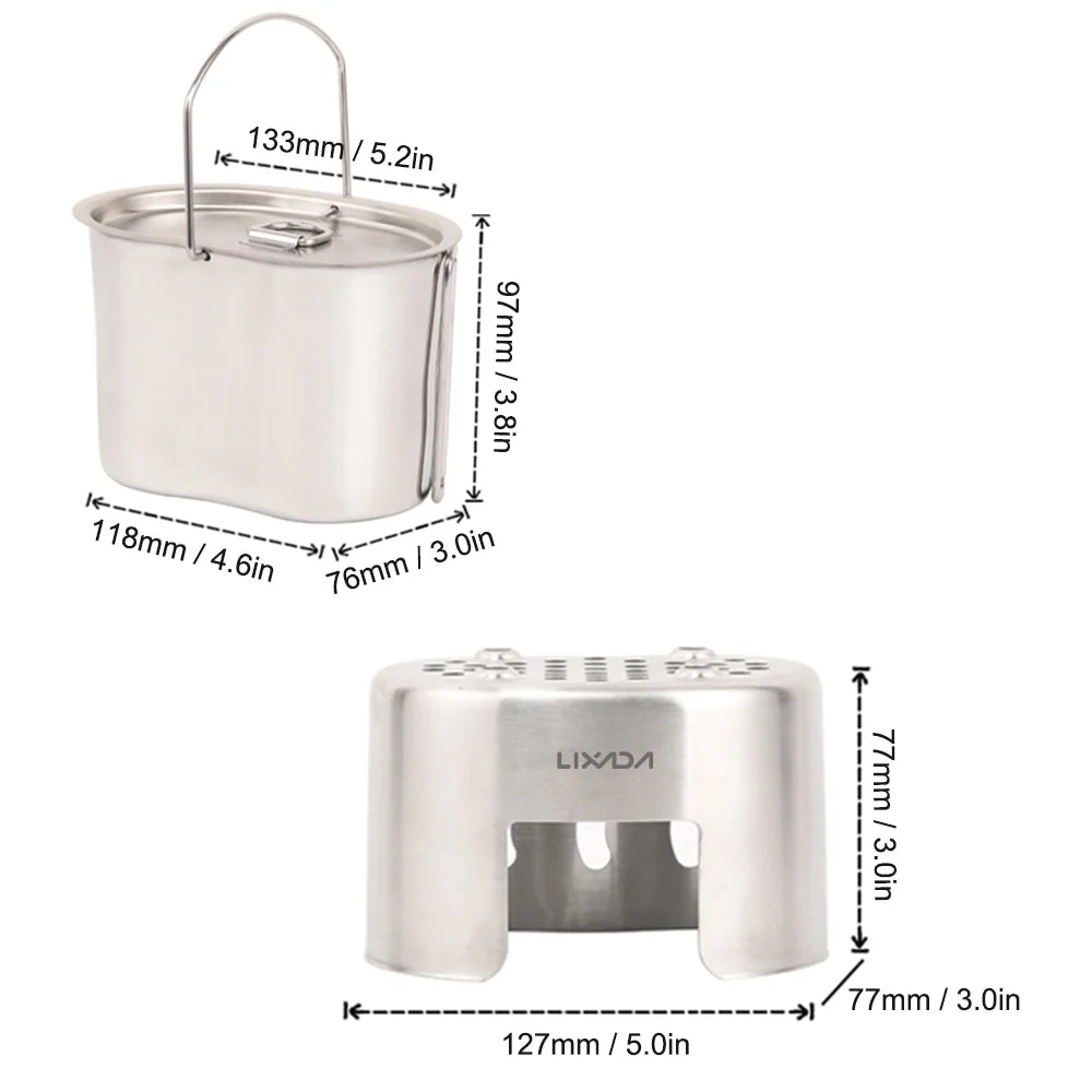 Backpacking Stove Cookware Set with Pot Cup G8291