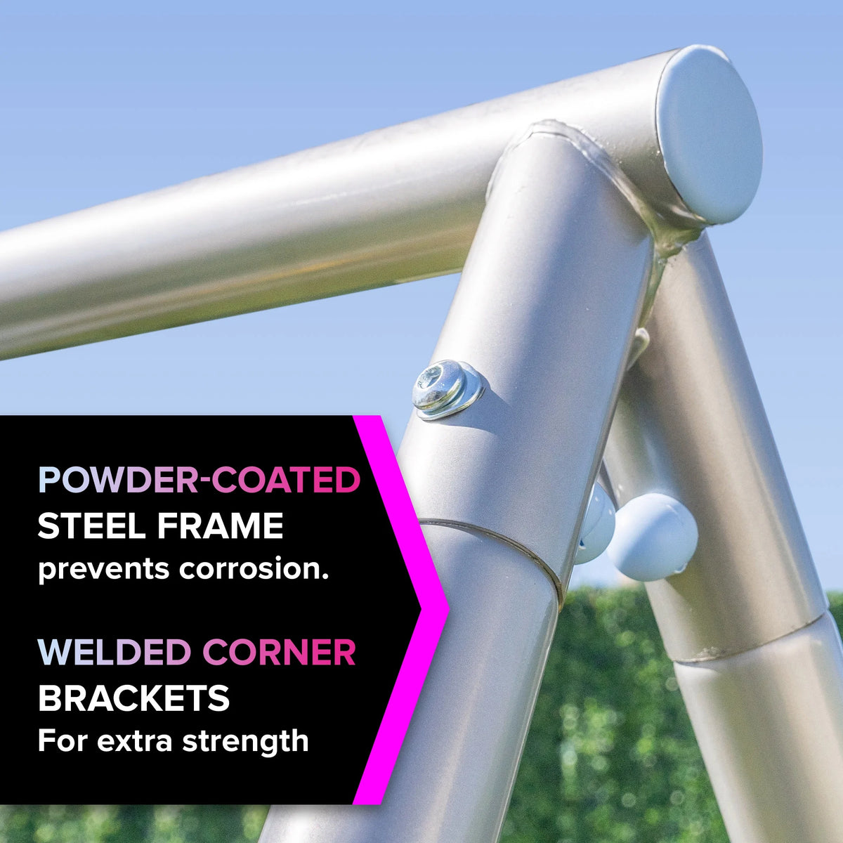 Metal Swing Set with LED Swing Seats, 2 Person Glider & 5' Double Wall Slide R23636