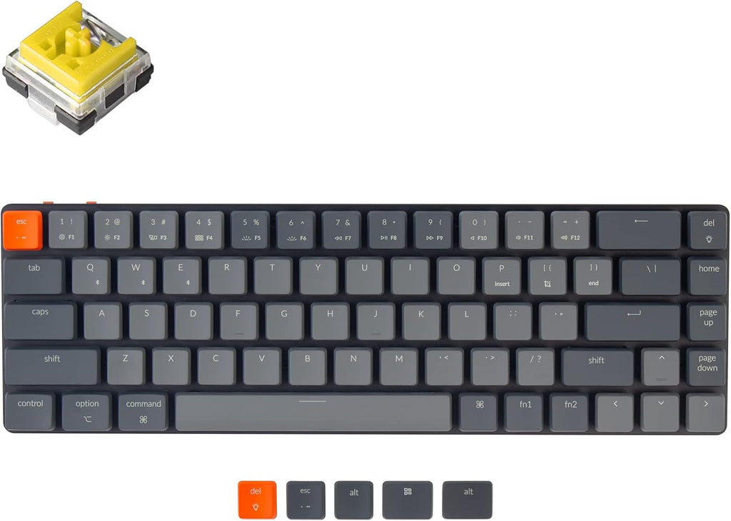 65% Layout Ultra-Slim Wireless Bluetooth Mechanical Keyboard with Low-Profile Optical Switch A6815