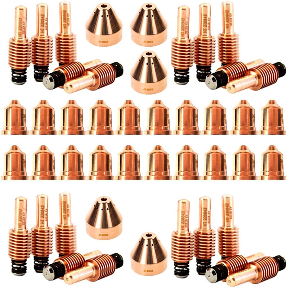 20Pcs Plasma Tips 20Pcs Electrodes 5Pcs Shield Cap A8490