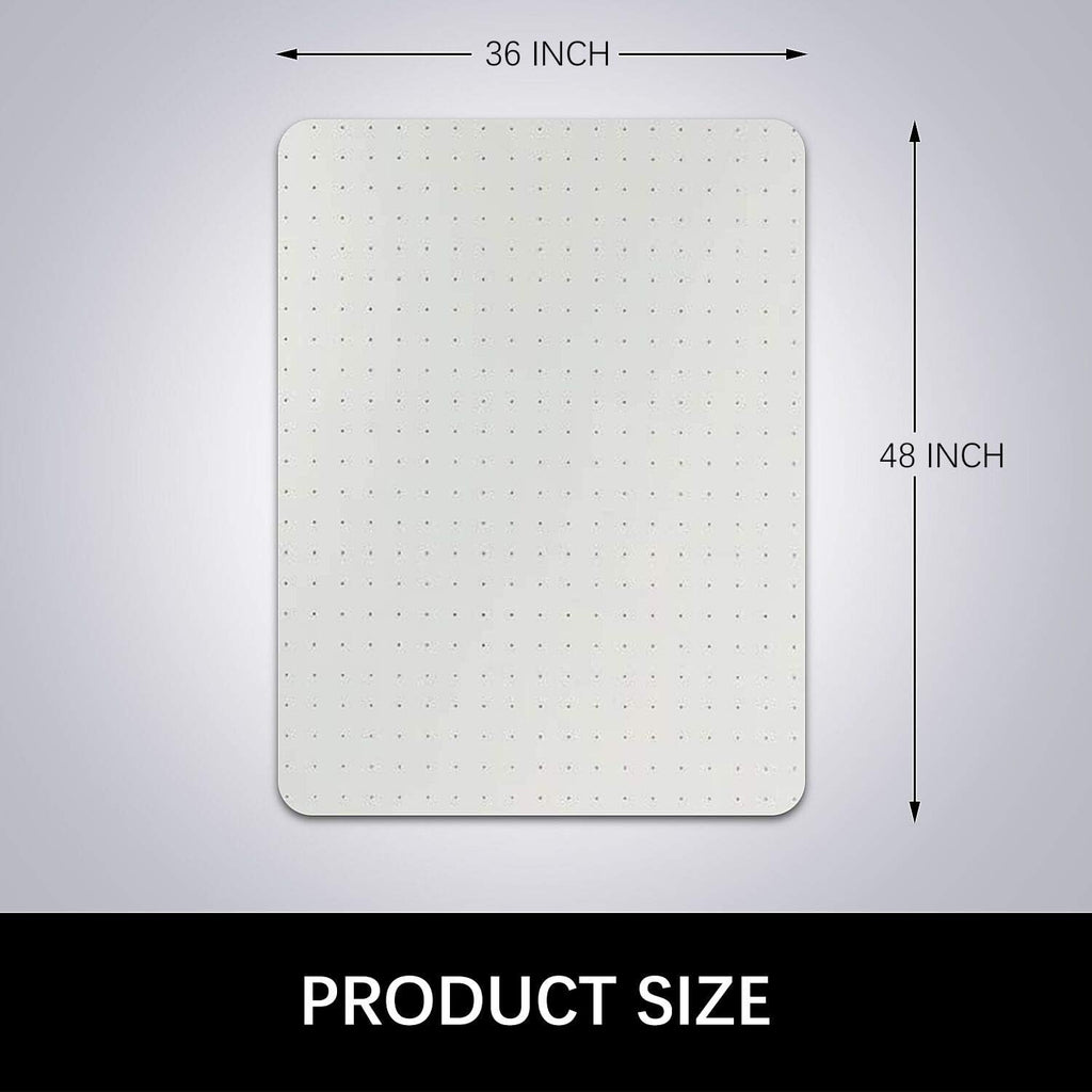 Transparent Office Chair Mat for Carpets with Studs (36 X 48 Rectangle) O47533