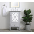 Grey Vanity Cabinet Set with Marble Top G19206