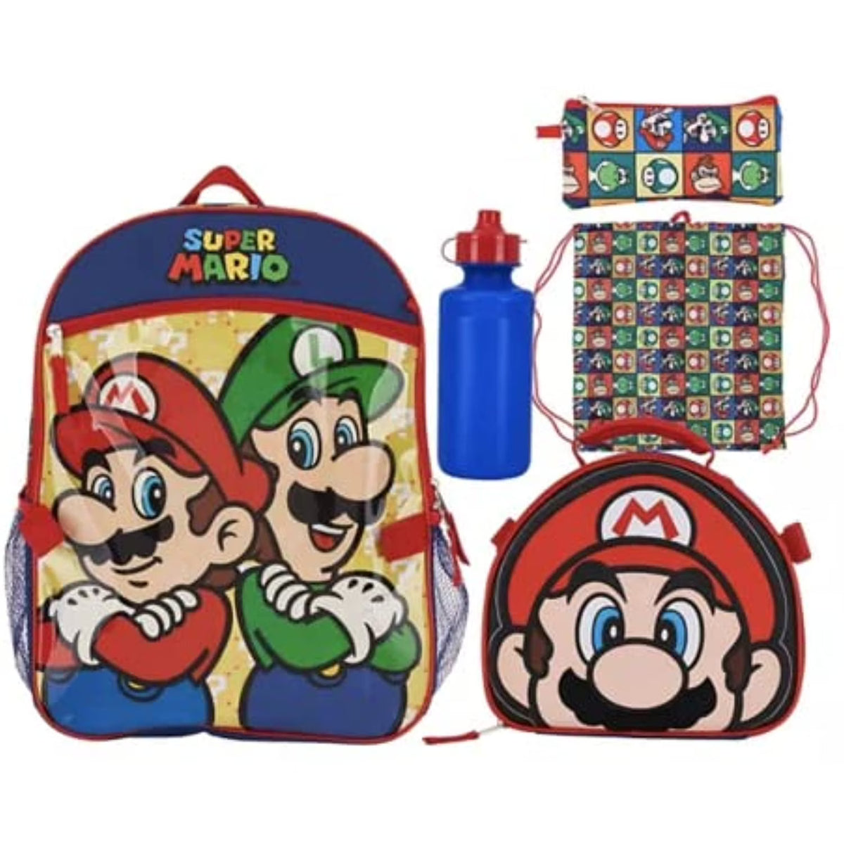 5 Piece Backpack Set with Lunch Bag and Water Bottle M658271