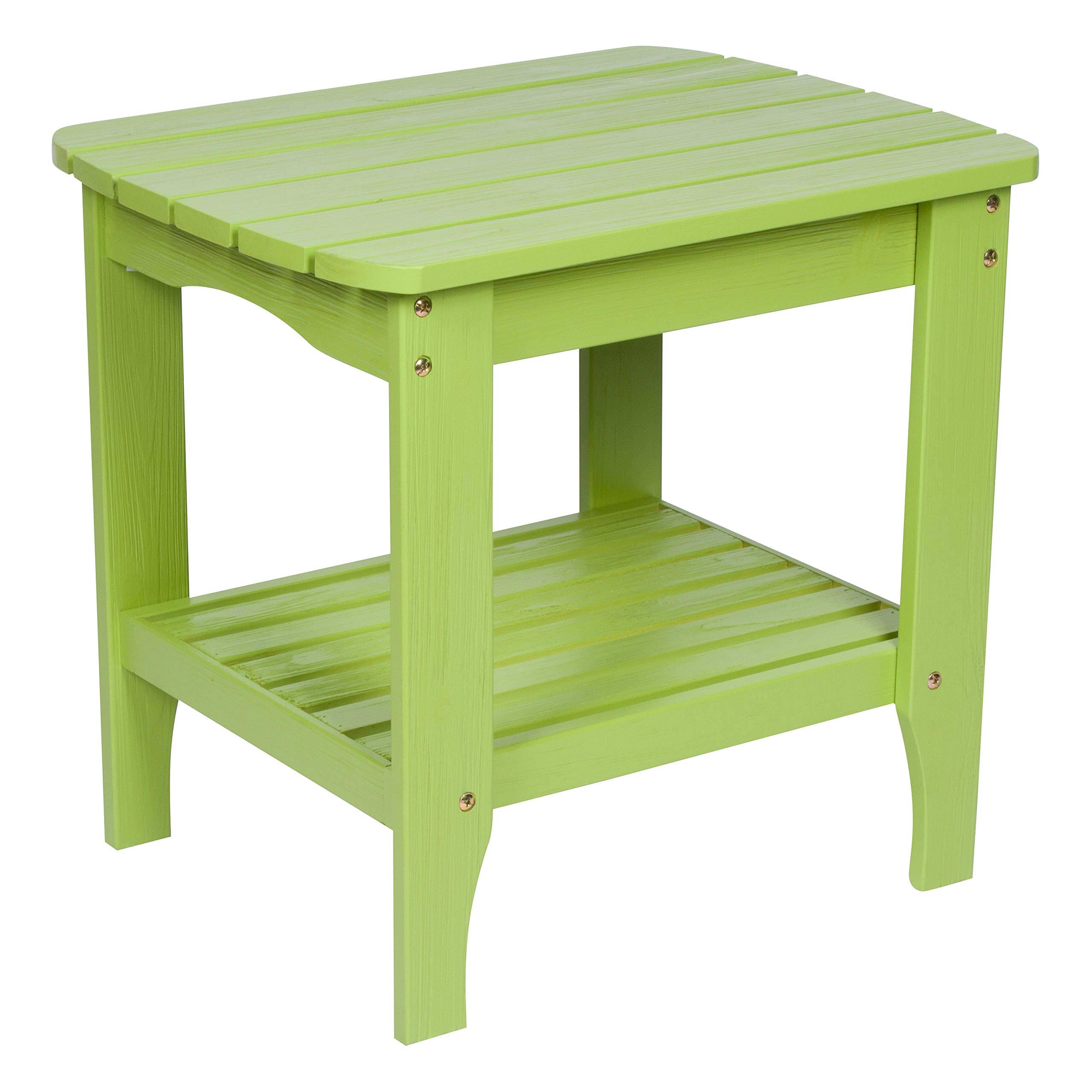 Lime Green Cedar Wood End Table M6373